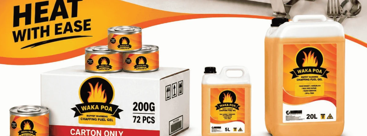 Waka Poa chafing fuel gel product range